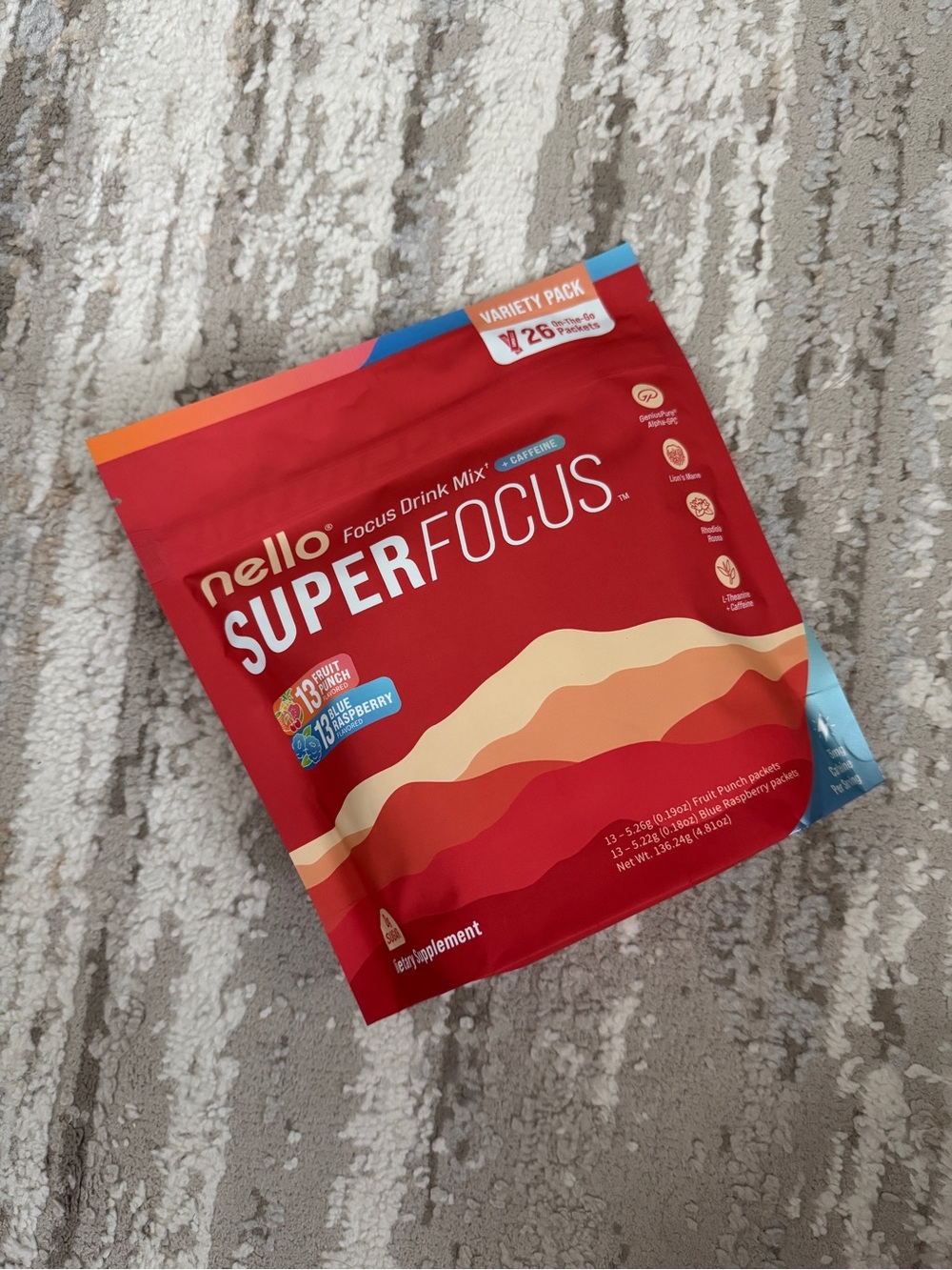 Nello SUPERFOCUS Focus Drink Mix - Variety Pack 26ct